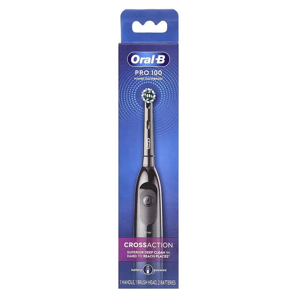 Oral-B, CrossAction 科學強度電動牙刷，黑色，1 把