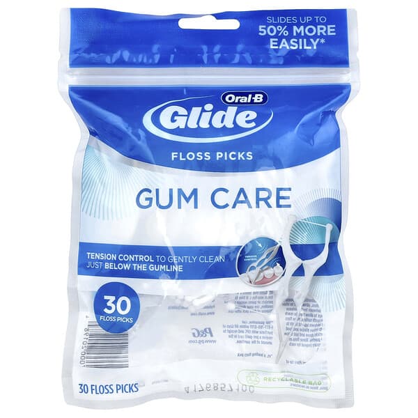 Oral-B, 滑動，牙齦護理，牙線牙籤，30 支