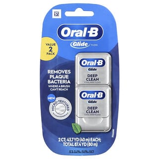 Oral-B, Glide，深层清洁牙线，清凉薄荷味，2 盒每盒 ，43.7 码（40 米）