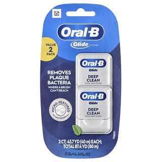 Oral-B, Glide, Deep Clean Floss, Cool Mint, 2 pacotes, 43,7 yd (40 m) cada