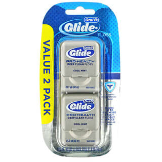 Oral-B, Glide Pro Health 深層清潔牙線，清涼薄荷味，2 盒裝，43.7 碼（40 米）/盒