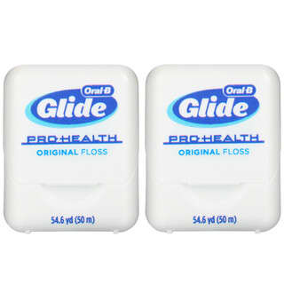 Oral-B, Glide, Pro-Health, оригинальная зубная нить, 2 Ct, 54,6 ярда (50 м) каждая