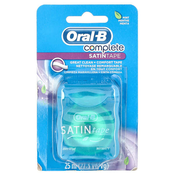 Oral-B, Complete，緞面牙線，薄荷，27 碼（25 米）