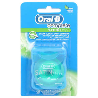 Oral-B, Complete, шелковая нить, мятный вкус, 55 ярдов (55 ярдов)