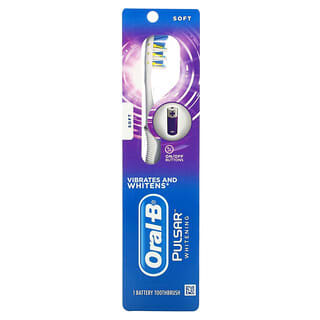 Oral-B, Efecto blanqueador Pulsar, Cepillo de dientes a batería, Suave, 1 cepillo de dientes