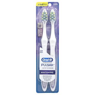 أورال بي‏, Vibrating Pulsar, Battery Toothbrushes, Whitening, Soft , 2 Toothbrushes