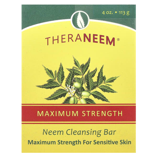 Organix South, TheraNeem®, 님 클렌징 바, 맥시멈 스트렝스, 민감성 피부용, 113g(4oz)
