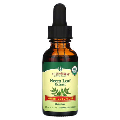 Organix South, Theraneem Naturals, Neem Leaf Extract, Nutritive Support, 100 mg, 1 fl oz (30 ml)