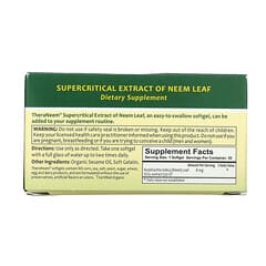 Organix South, TheraNeem Naturals, Supercritical Extract of Neem Leaf, 소프트젤 30정