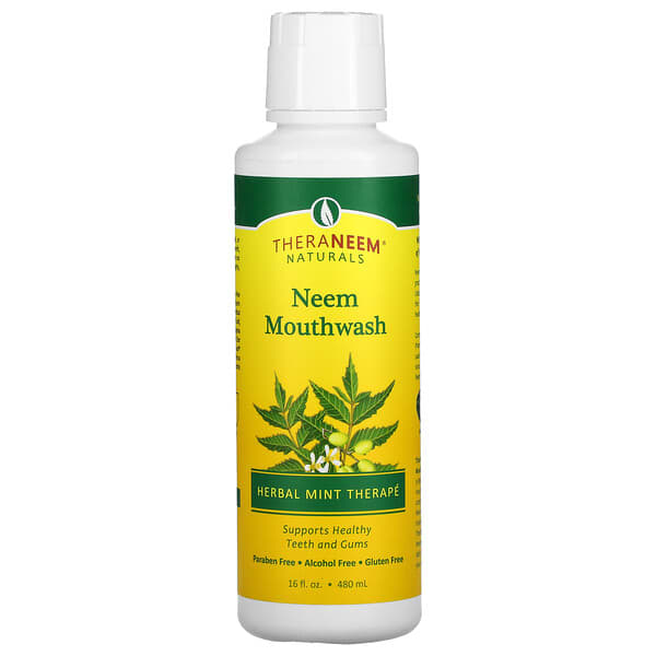 Organix South, Natürliche Neembaum-Therapie, Neembaum-Mundspülung, Pflanzliche Minze, 16 fl oz (480 ml)