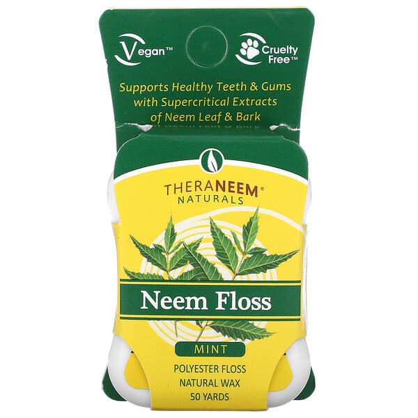 Organix South‏, TheraNeem Naturals, Neem Floss, Mint, 50 Yards