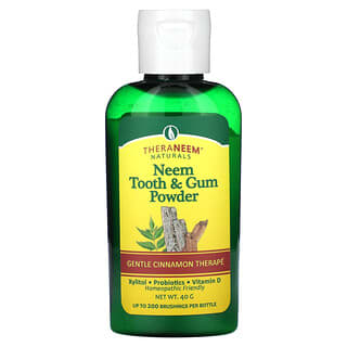 Organix South, TheraNeem Naturals, Neem Tooth & Gum Powder, Zahn- und Zahnfleischpulver mit Neem, Sanftes Zimt-Therapeutikum, 40 g