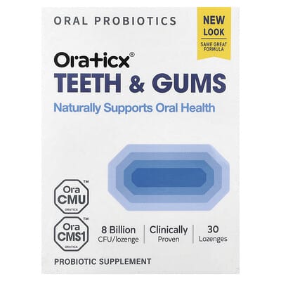 Oraticx, Teeth & Gums, Oral Probiotic, Grape Flavor, 30 Tablets