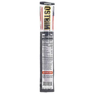 Ostrim, 100% Grass-Fed Beef Stick, Ostrich Added, Pepper, 1 Stick, 1.5 oz (42 g)