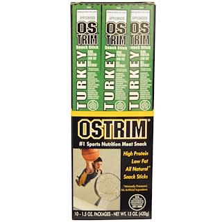 Ostrim, Turkey Snack Stick, Applewood, 10 Packages, 1.5 oz (42 g) Each