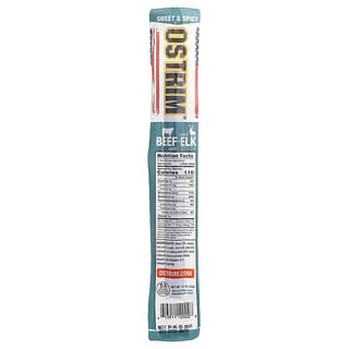 Ostrim, 100% Grass-Fed Beef & Elk Stick, Sweet & Spicy, 1 Stick, 1.5 oz (42 g)