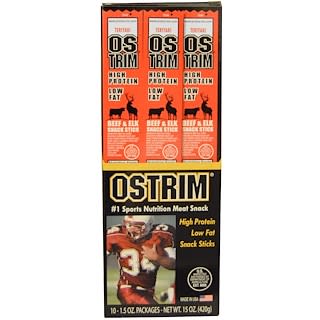 Ostrim, Закуска из говядины и лося, терияки 10 палочек по 1,5 унции (42 g) каждая