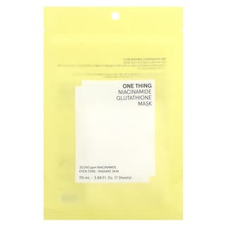 One Thing, Niacinamide Glutathione Beauty Mask, 7 Sheets, 3.88 fl oz (115 ml)