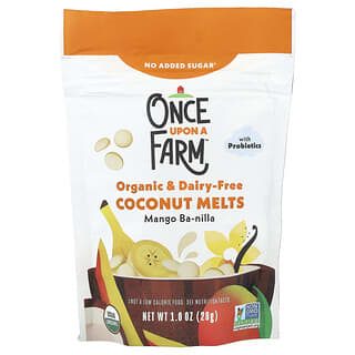 Once Upon A Farm, Fondants à la noix de coco biologique, Toddler, Mango Ba-nilla, 28 g