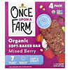Once Upon A Farm, 有機軟烤零食棒，什錦漿果味，4 根，每根 1.2 盎司（34 克）