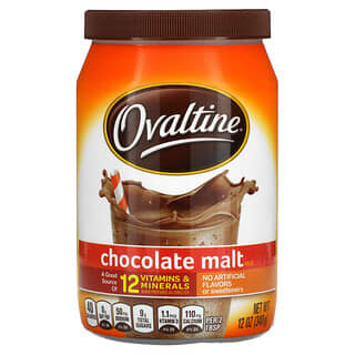 Ovaltine, 巧克力麥芽混合飲品粉，12盎司（340克）
