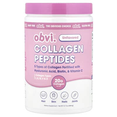 Obvi, Collagen Peptides, Unflavoured, 10.17 oz (288.4 g)