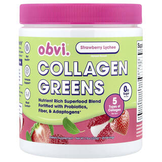 Obvi, Collagen Greens, Strawberry Lychee, 7.9 oz (225 g)