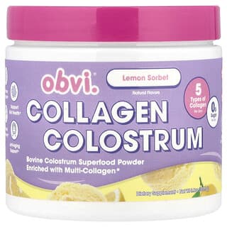 Obvi, Collagen Colostrum, Lemon Sorbet , 3.8 oz (107.5 g)