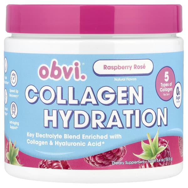 Collagen Hydration, Raspberry Rose, 5.4 oz (152.5 g)
