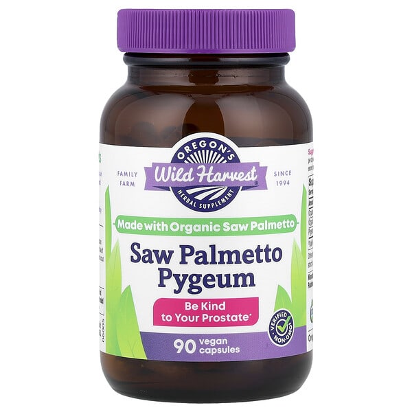 Oregon's Wild Harvest Saw Palmetto Pygeum, 90 Vegan Capsules