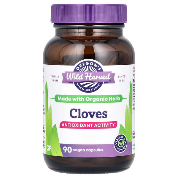 Oregon's Wild Harvest Cloves, 90 Vegan Capsules (500 mg per Capsule)