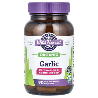 Oregon's Wild Harvest, Organic Garlic, Bio-Knoblauch, 90 vegane Bio-Kapseln