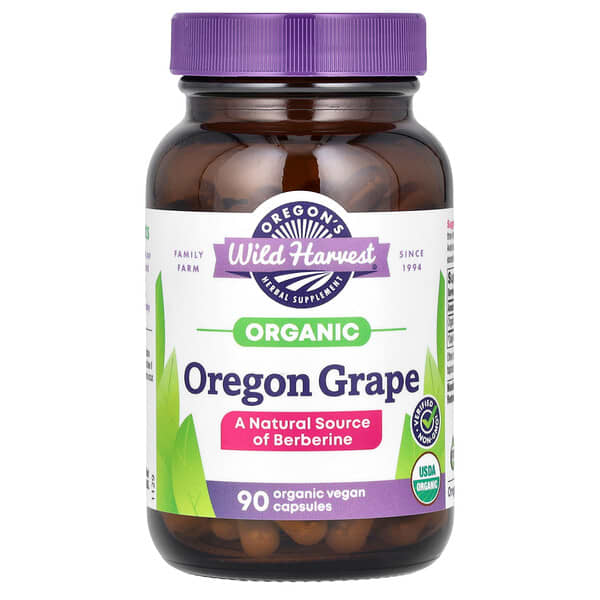 Organic Oregon Grape, 90 Organic Vegan Capsules (380 mg per Capsule)