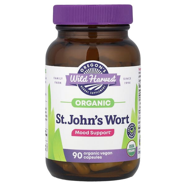 Oregon's Wild Harvest Organic St. John's Wort, 90 Vegan Capsules