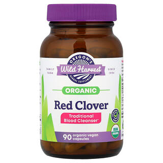 Oregon's Wild Harvest, Trifoi roșu organic, 90 capsule vegane organice