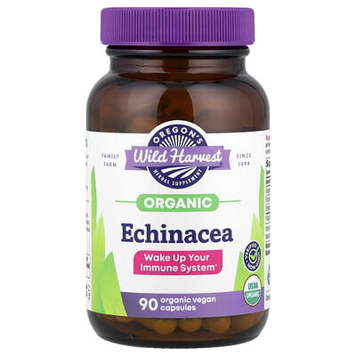 Oregon's Wild Harvest, Organic Echinacea, 90 Organic Vegan Capsules