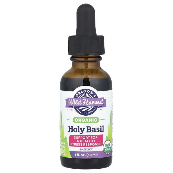 Oregon's Wild Harvest Organic Holy Basil Extract, 1 fl oz (30 ml)