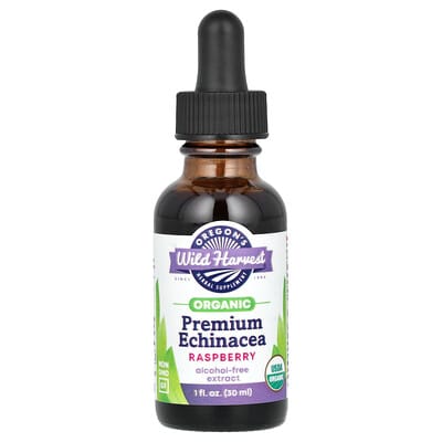 Oregon's Wild Harvest, Organic Premium Echinacea, Ethanol-Free, Raspberry Flavor, 1 fl oz (30 ml)