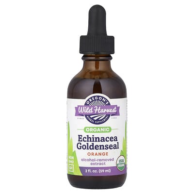 Oregon's Wild Harvest, Organic Echinacea Goldenseal, Orange, 2 fl oz (59 ml)