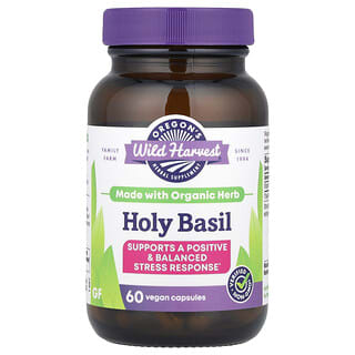 Oregon's Wild Harvest, Holy Basil, Heiliges Basilikum, 60 vegane Kapseln