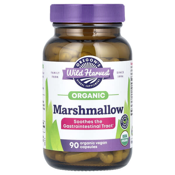 Organic Marshmallow, 90 Organic Vegan Capsules (425 mg per Capsule)