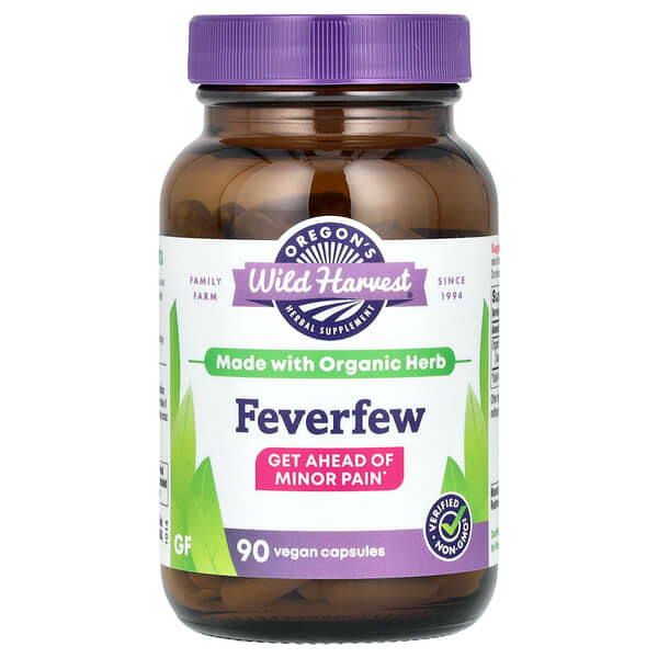 Oregons Wild Harvest Feverfew 90 Vegan Capsules