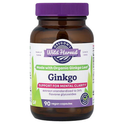 Oregon's Wild Harvest, Ginkgo, 90 Vegetarian Capsules