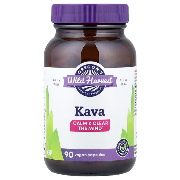 Oregon's Wild Harvest, Kava, 90 Vegan Capsules (400 mg per Capsule) — product photo 1