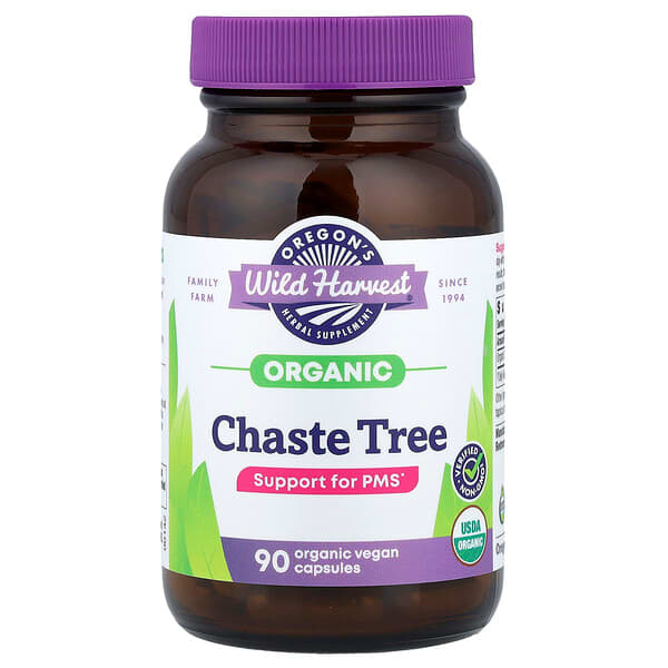 Oregon's Wild Harvest, Organic Chaste Tree, 440 mg, 90 Organic Vegan Capsules (440 mg per Capsule) — product photo 1