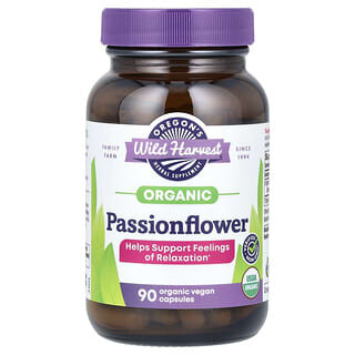 Oregon's Wild Harvest, Organic Passionflower, Bio-Passionsblume, 90 vegane Bio-Kapseln