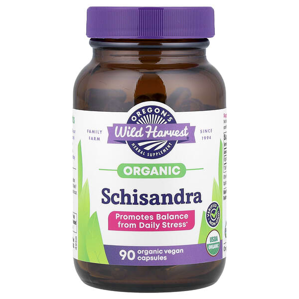 Oregon's Wild Harvest Organic Schisandra, 90 Organic Vegan Capsules (475 mg per Capsule)