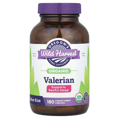 Oregon's Wild Harvest, Organic Valerian, 180 Vegan Capsules (450 mg per Capsule)