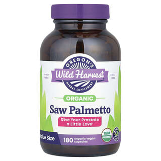 Oregon's Wild Harvest, Saw Palmetto, 1,170 mg, 180 Organic Vegan Capsules (585 mg per Capsule)