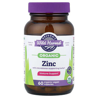 Oregon's Wild Harvest, Organic Zinc, 60 Organic Vegan Capsules
